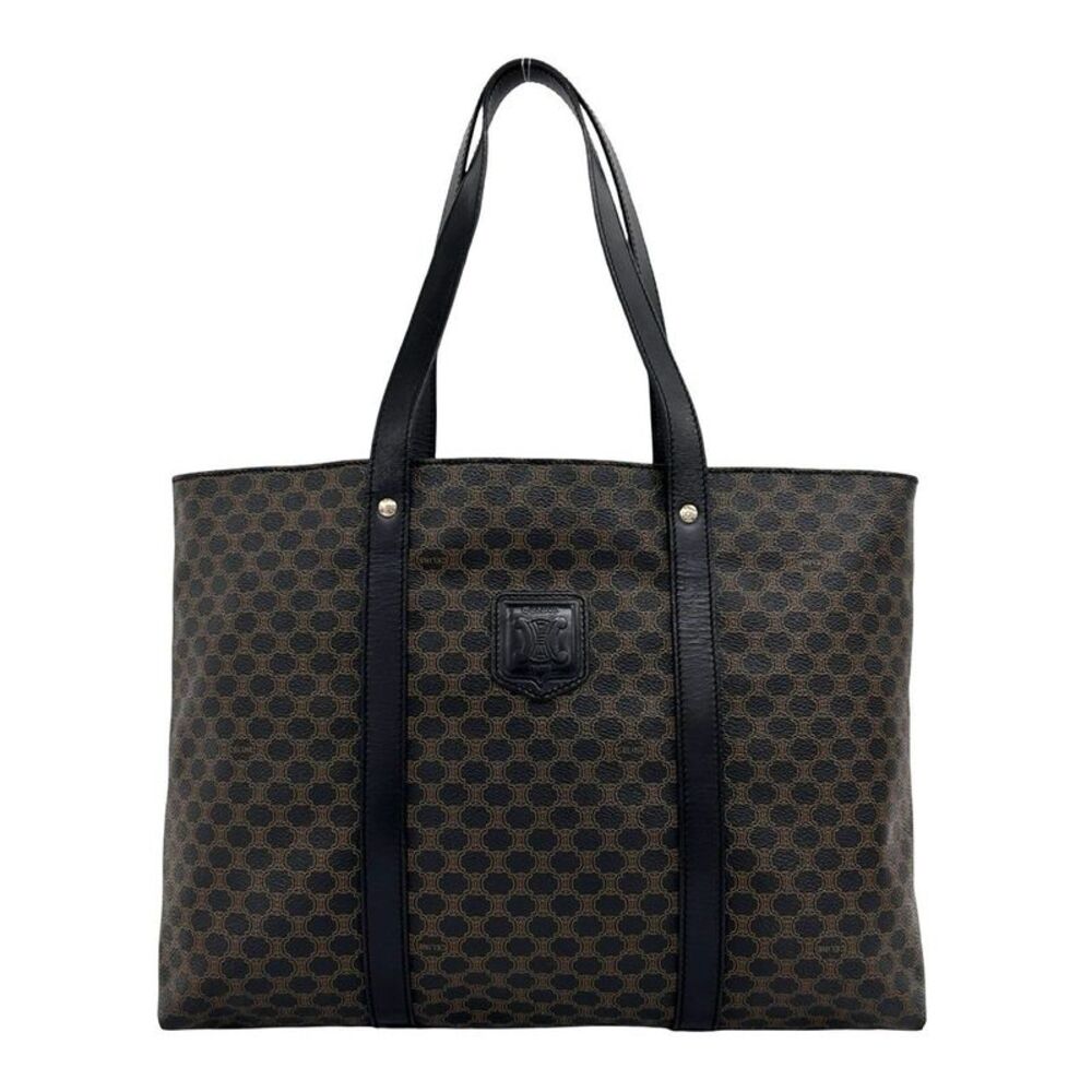 Celine Macadam Triomphe Leather PVC Tote Bag